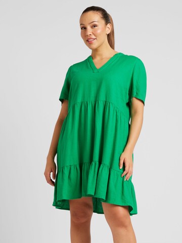 ONLY Carmakoma Sukienka 'TIRI' w kolorze zielony: przód