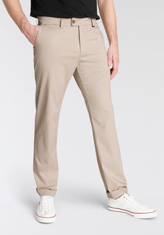 MAC Slimfit Chinohose in Beige: Vorderseite