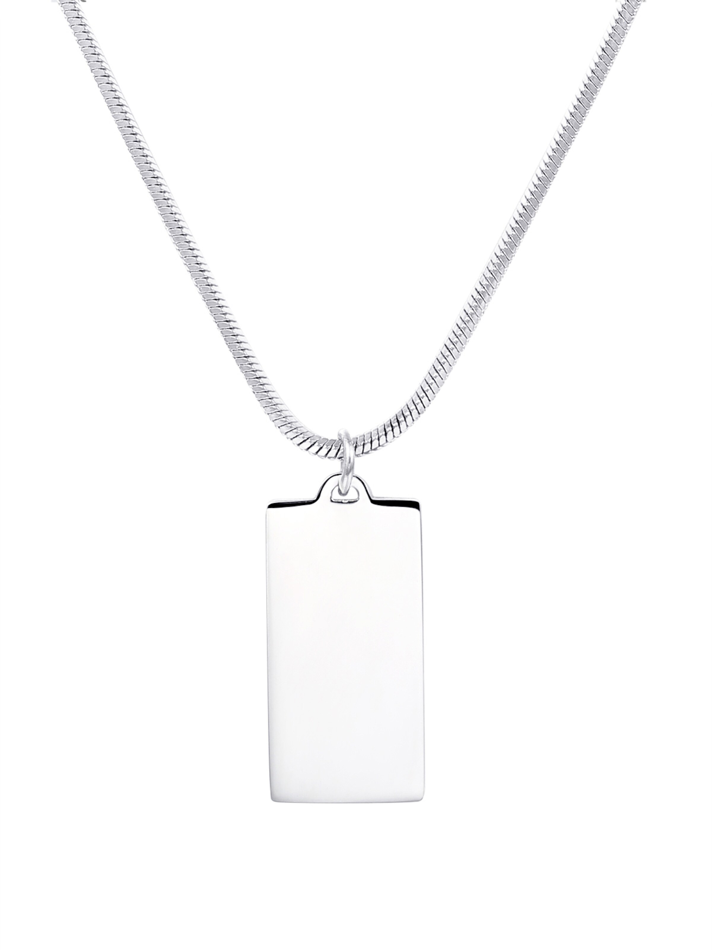 Hey Happiness Ketting 'Outline' in Zilver: voorkant