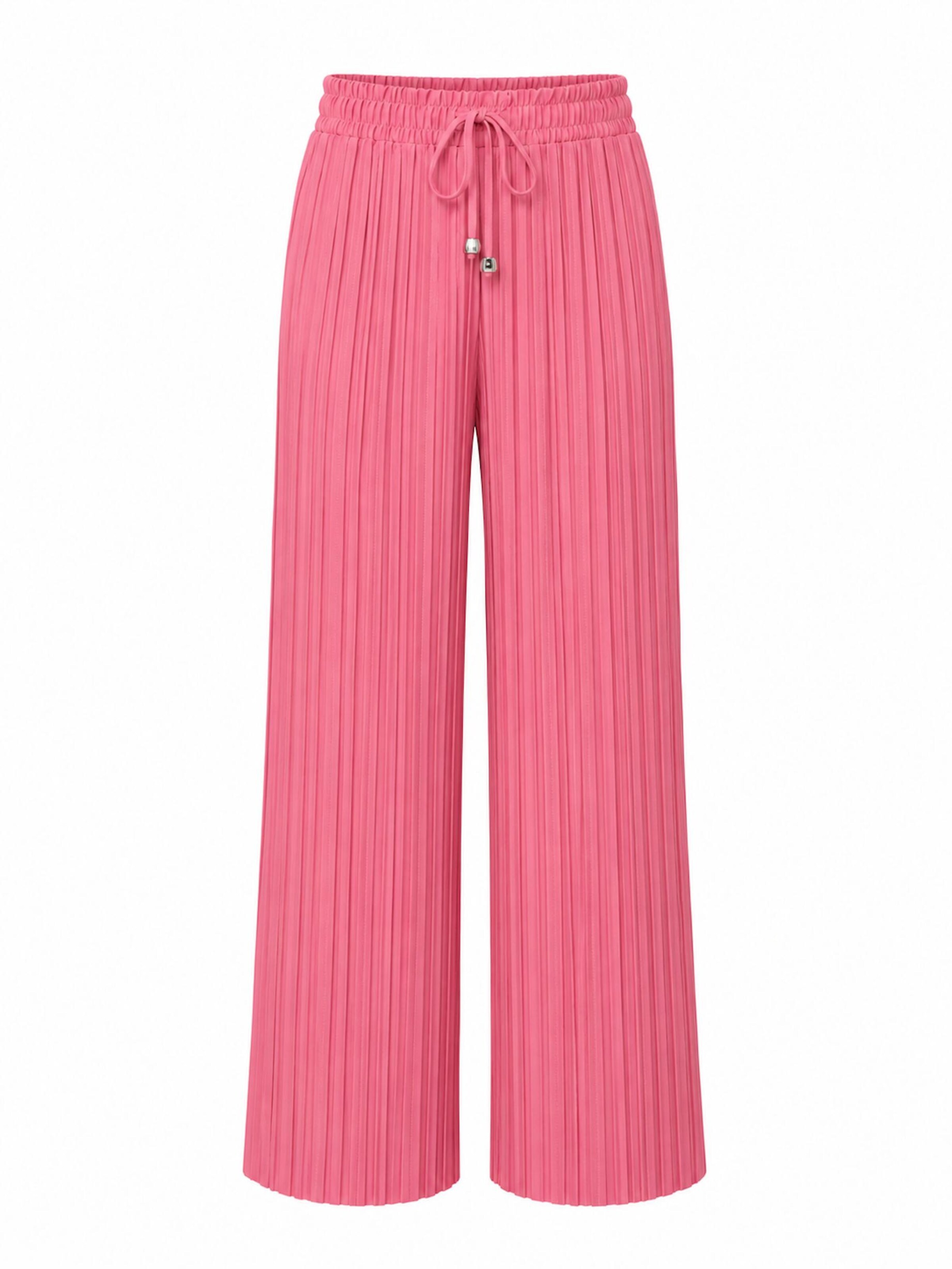 Worldclassca Bügelfaltenhose 'Damen Plissee Sommer Hose'‌‌‌‌‌‌ in Pink: Vorderseite