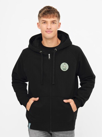 Derbe Sweatjacke 'Sturmmöwe' in Schwarz: Vorderseite