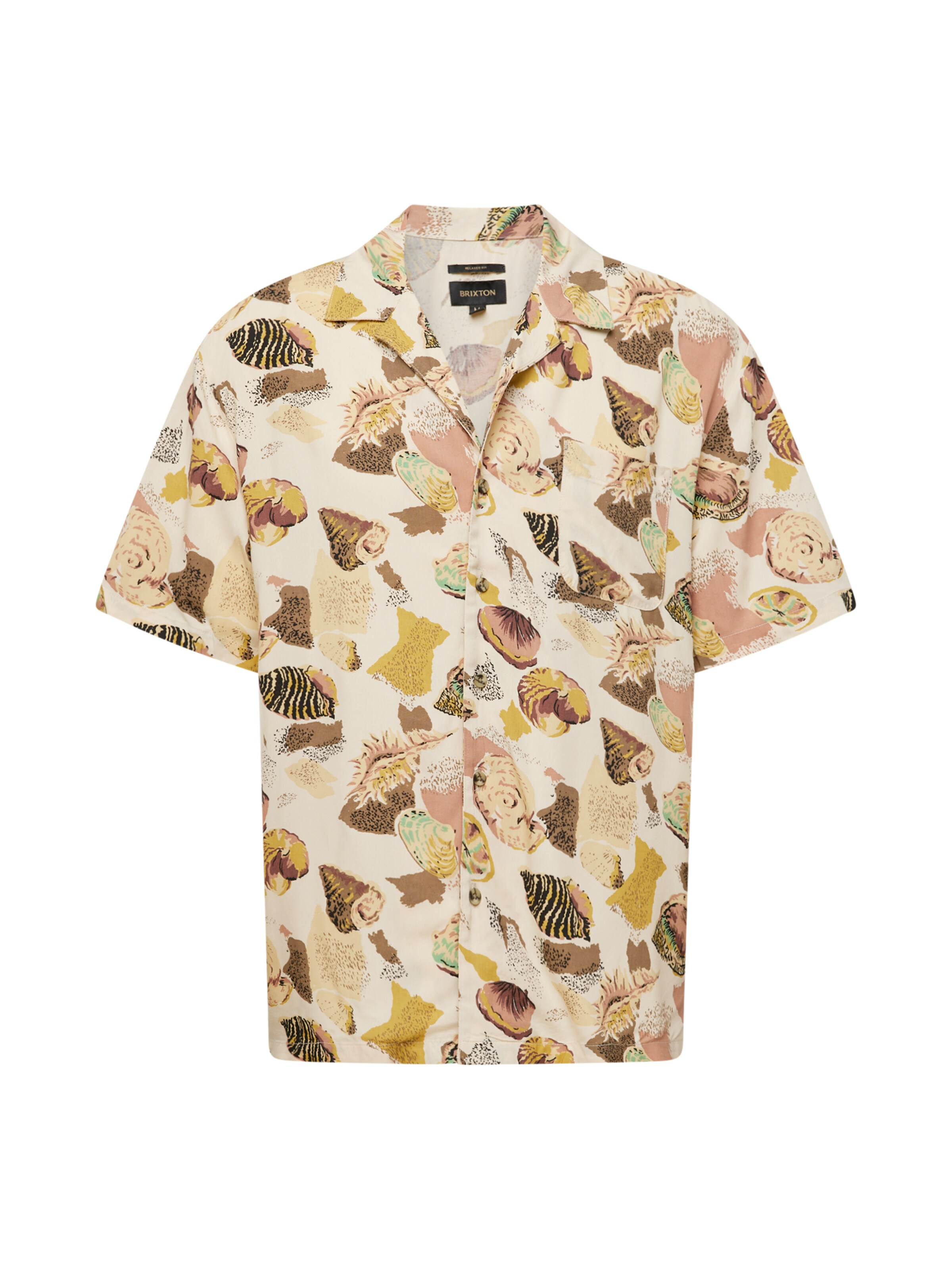 Brixton Regular fit Overhemd 'BUNKER' in Beige: voorkant