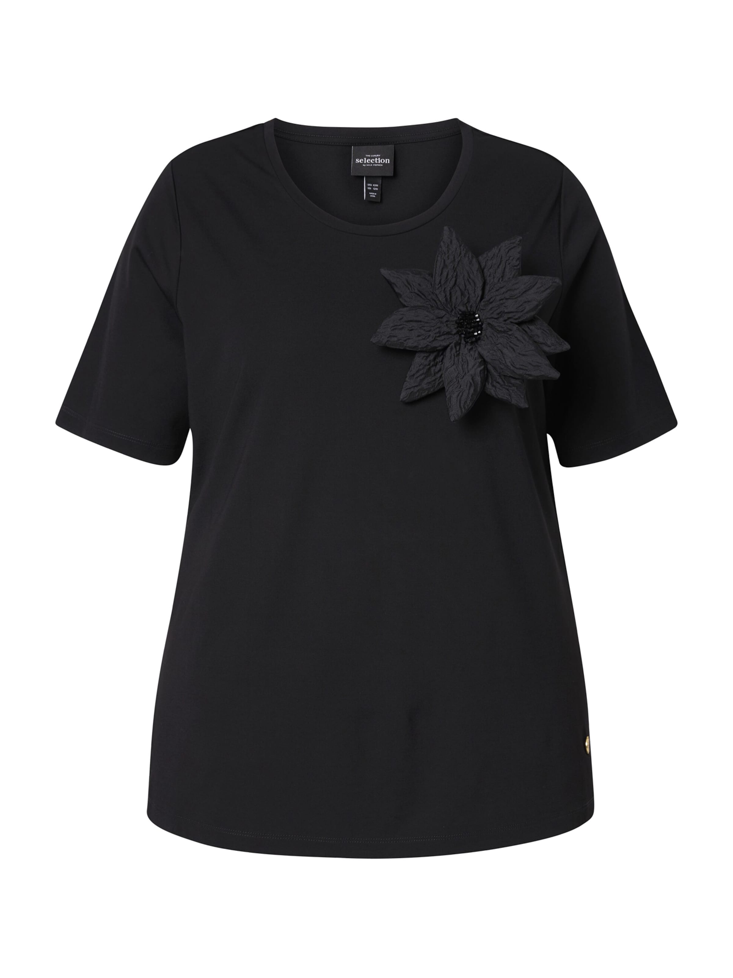 Tricou de la Ulla Popken pe negru: față