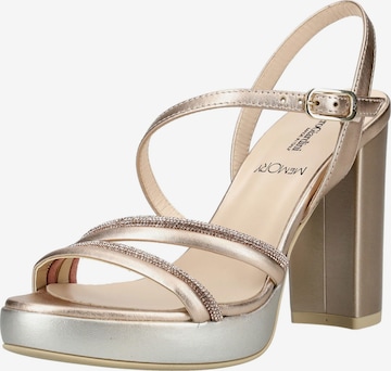 Sandales Nero Giardini en or : devant