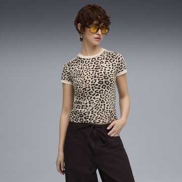 T-shirt 'T7 Leo Luxe' PUMA en blanc : devant