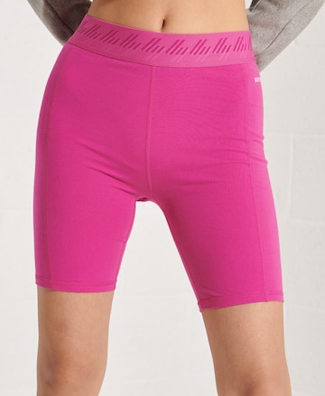 Superdry Skinny Sporthose in Pink: predná strana