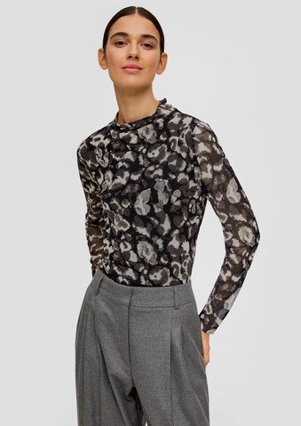 s.Oliver BLACK LABEL Shirt in Grau: Vorderseite