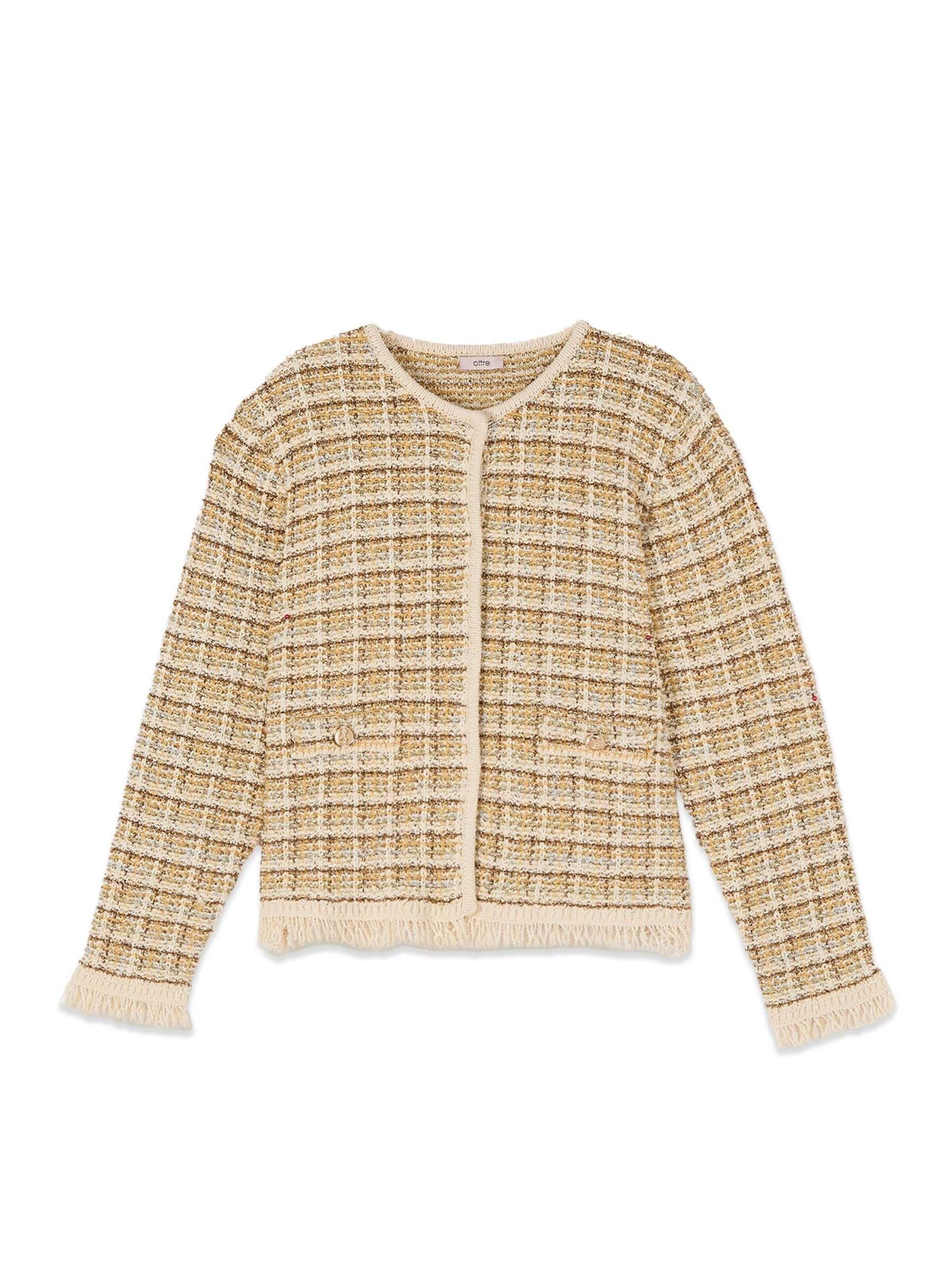 Cardigan oltre en beige : devant