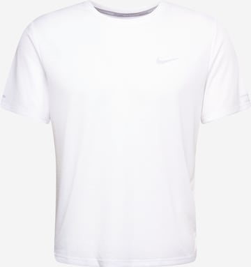 NIKE Λειτουργικό μπλουζάκι 'Miler' σε λευκό: μπροστά