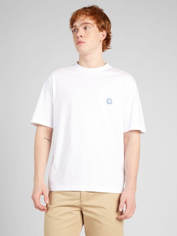 HUGO Тениска 'Niley' в бяло: отпред