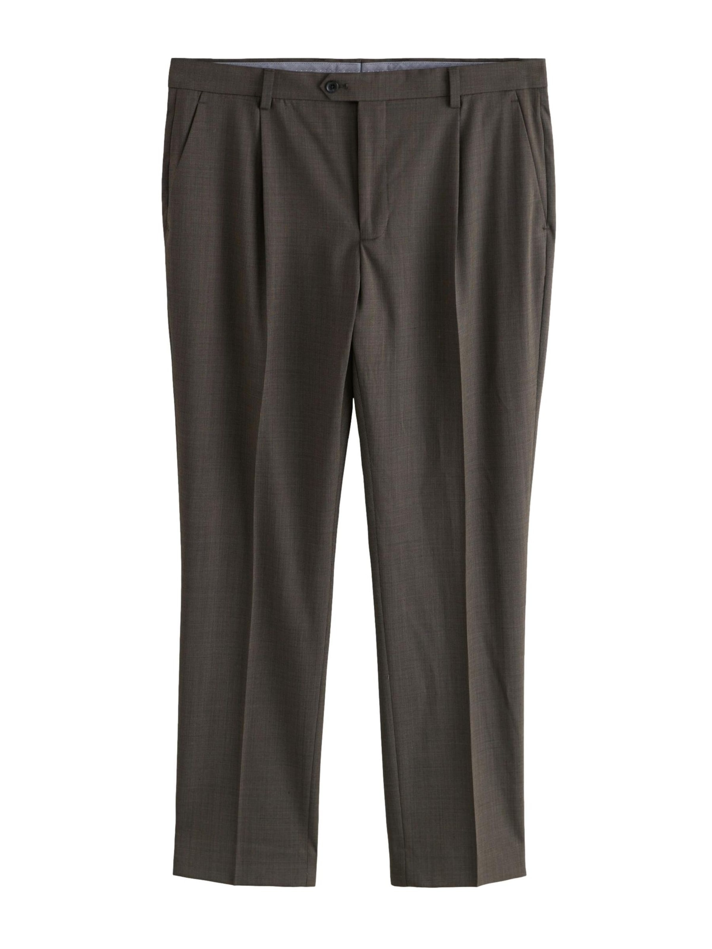 Next Pleated Pants 'N. Premium' in Brown: front
