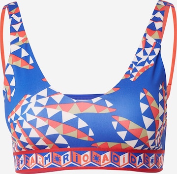 ADIDAS PERFORMANCE - Bustier Sujetador deportivo 'Farm' en azul: frente