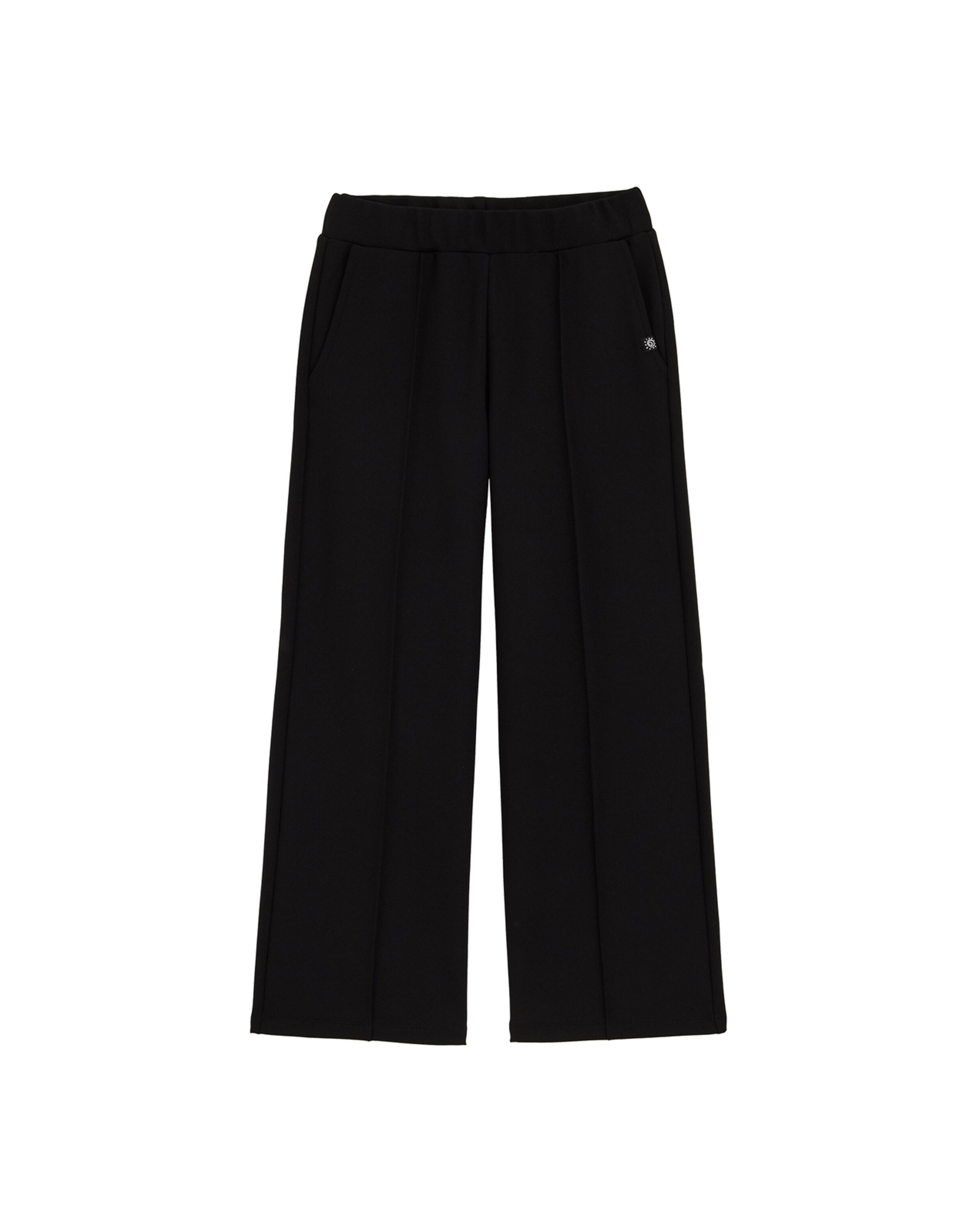 WE Fashion Wide leg Trousers in Black: front