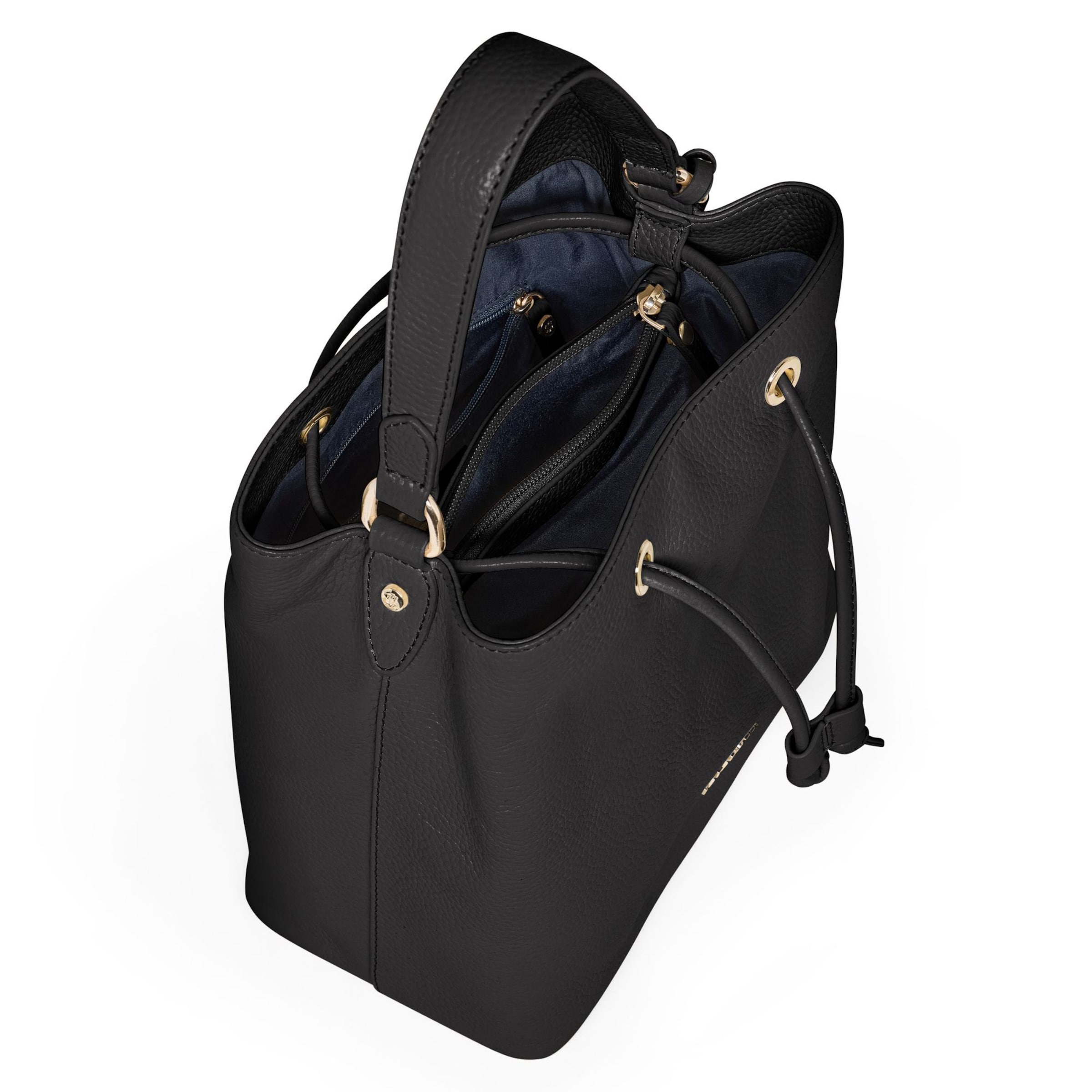 Borsa a sacco 'Bologna' di Lazarotti in nero