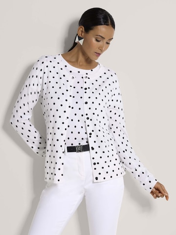 MADELEINE Gebreid vest in Wit: voorkant