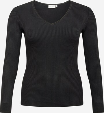 ONLY Carmakoma Пуловер 'Simone' в черно: отпред