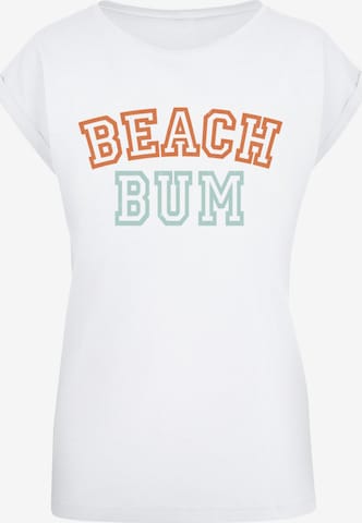 T-shirt 'Beach Bum' F4NT4STIC en blanc : devant