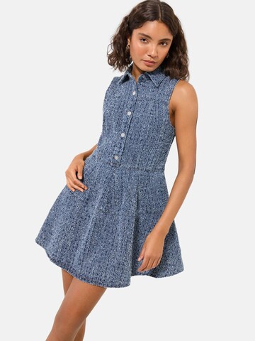 Robe-chemise Friends Like These en bleu : devant