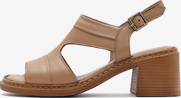Sandales Derimod en marron : devant