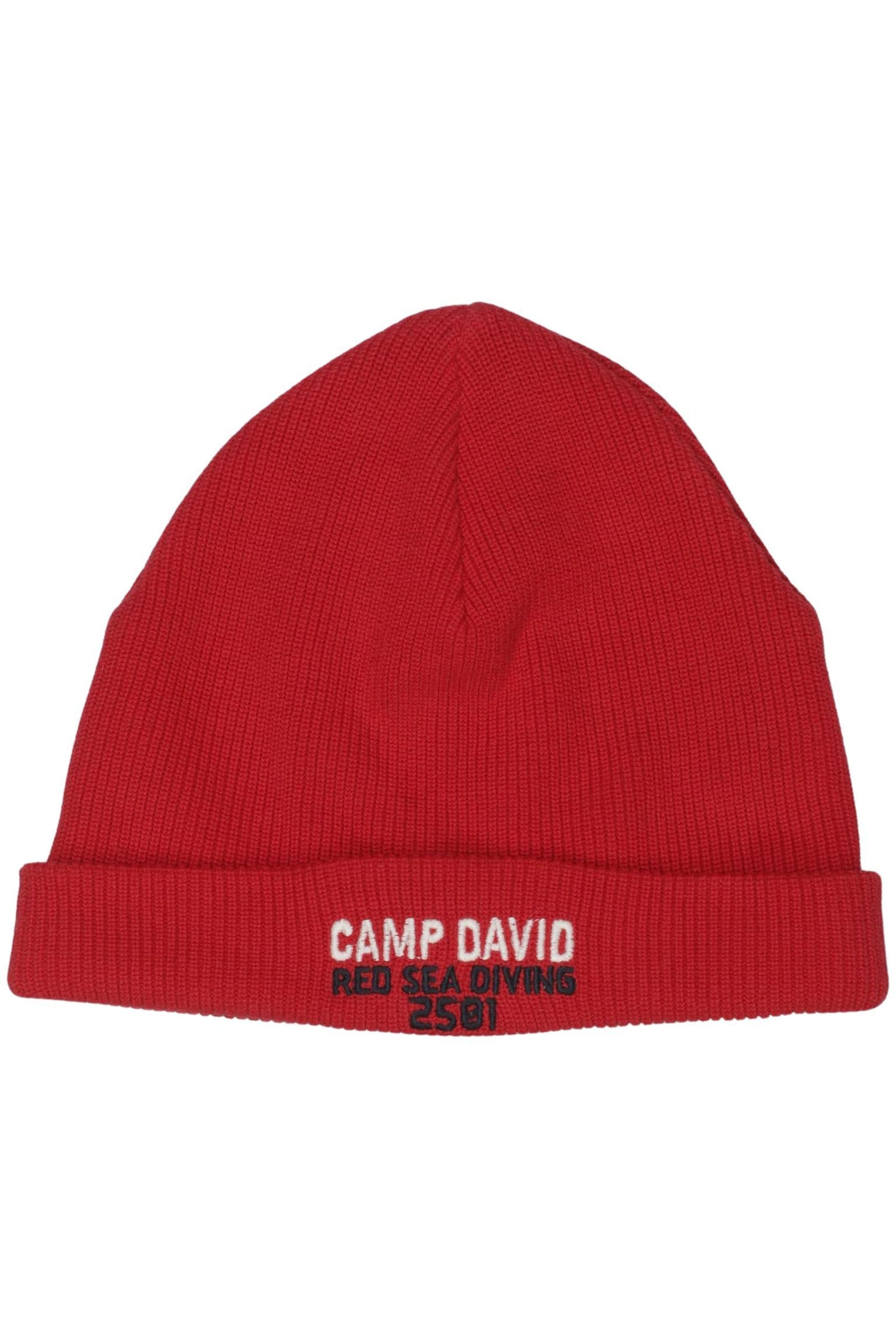 CAMP DAVID Hat & Cap in One size in Red: front