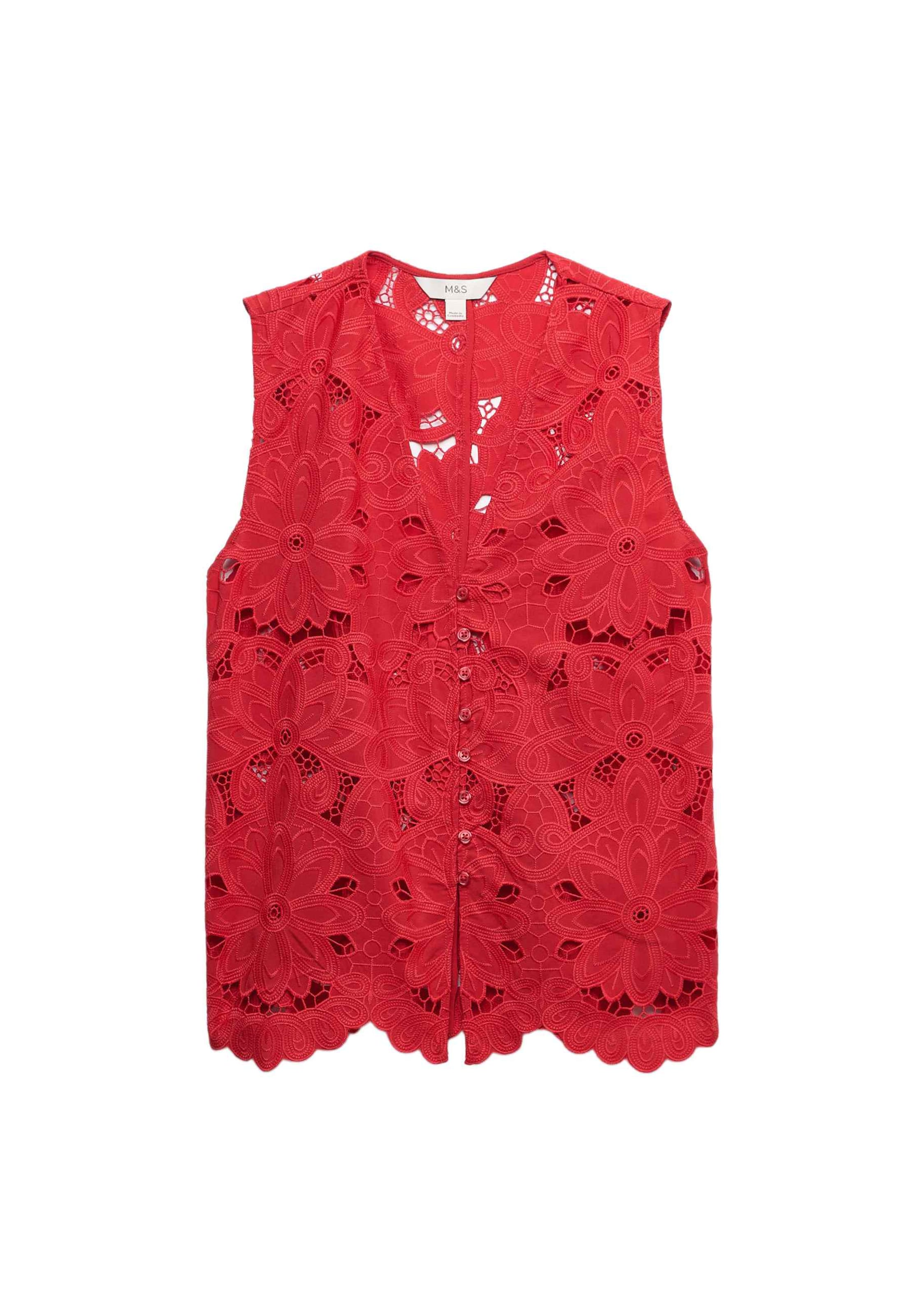 Gilet Marks & Spencer en rouge : devant