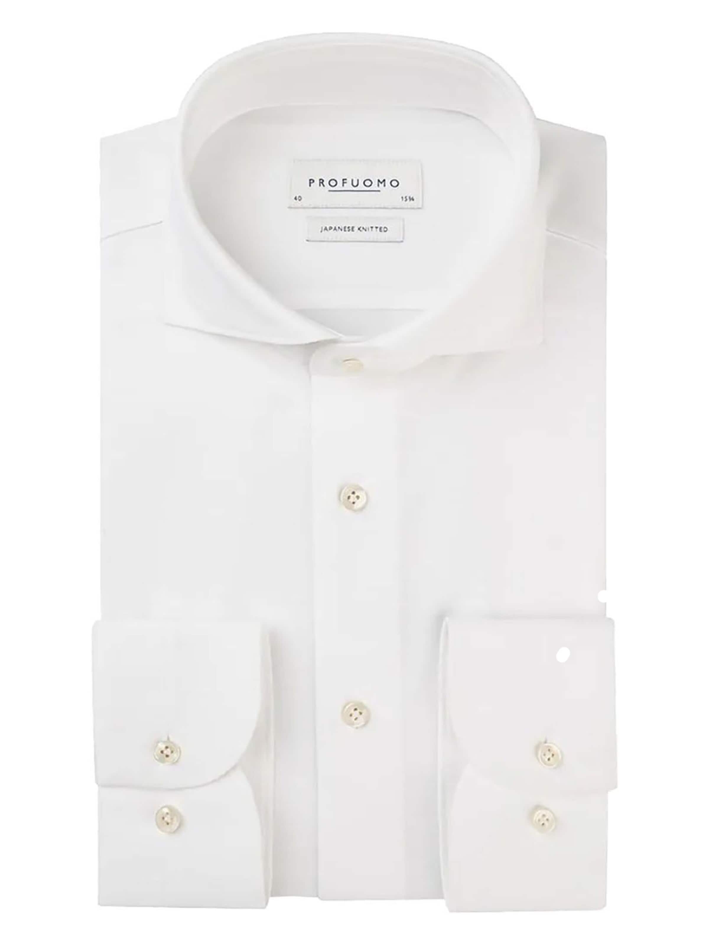 Profuomo Slim fit Button Up Shirt 'Sky Blue' in White