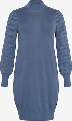 Robes en maille 'Lini' KAFFE CURVE en bleu : devant