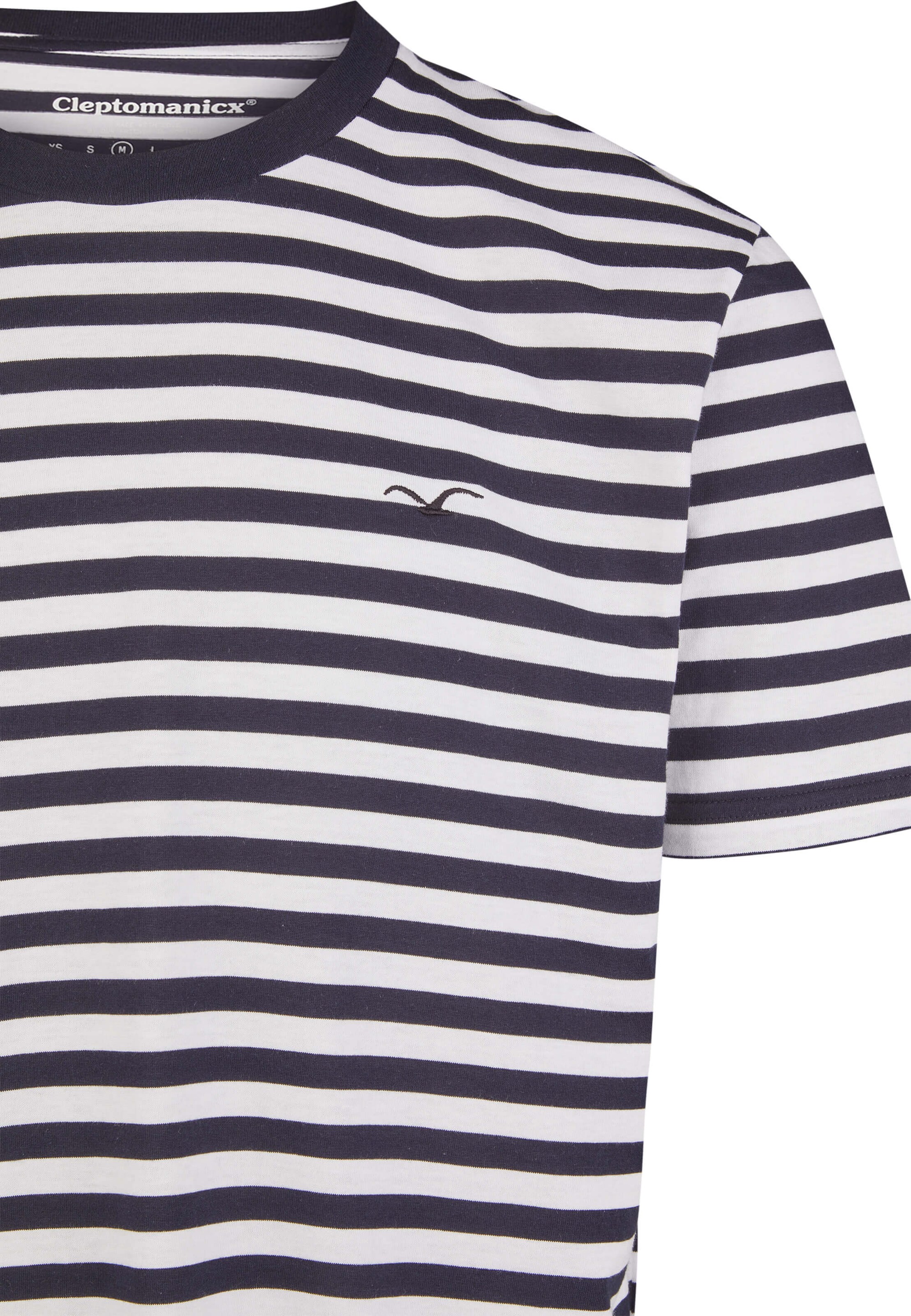 Cleptomanicx Shirt 'Ligull Stripe' in Blue