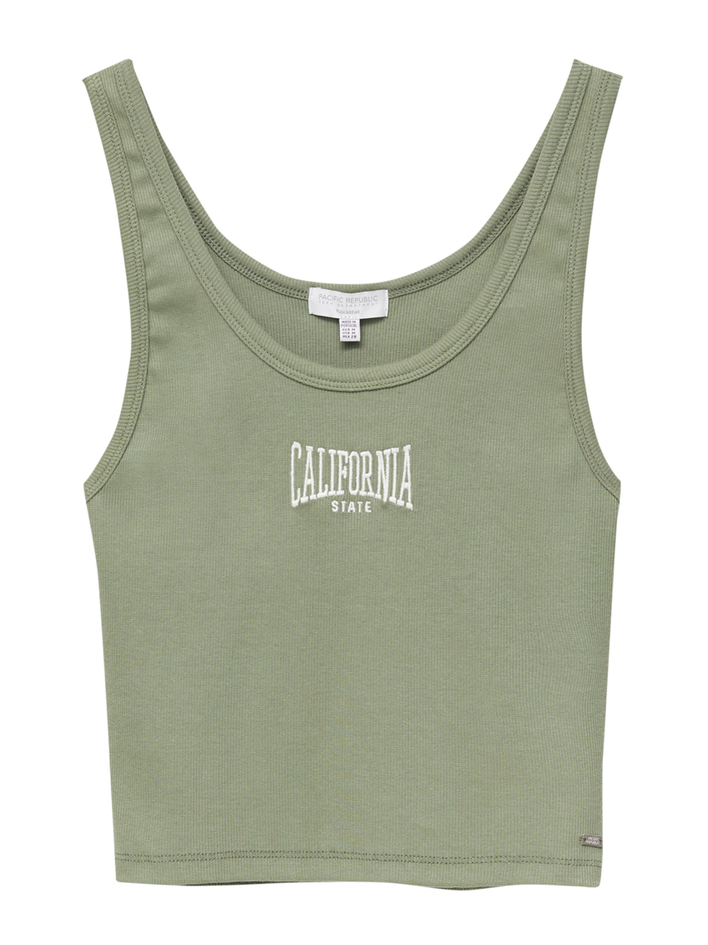 Pull&Bear Top in Groen: voorkant