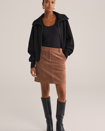 WE Fashion Юбка в Коричневый: спереди