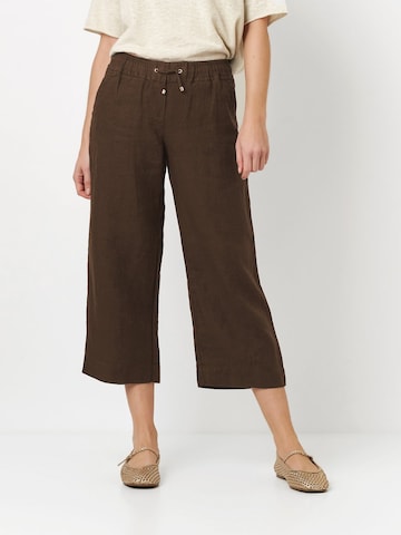TONI Wide leg Pants in Brown: front