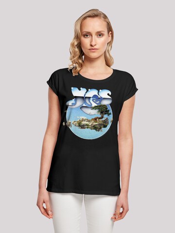 F4NT4STIC Shirt 'Yes Chrome Island' in Zwart: voorkant