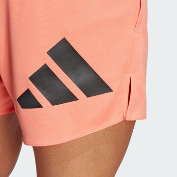 Regular Pantalon de sport 'Run Icons 3 Bar' ADIDAS PERFORMANCE en orange