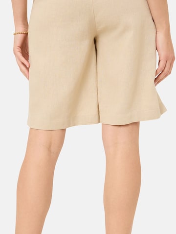 Tamaris Wide leg Bandplooibroek in Beige