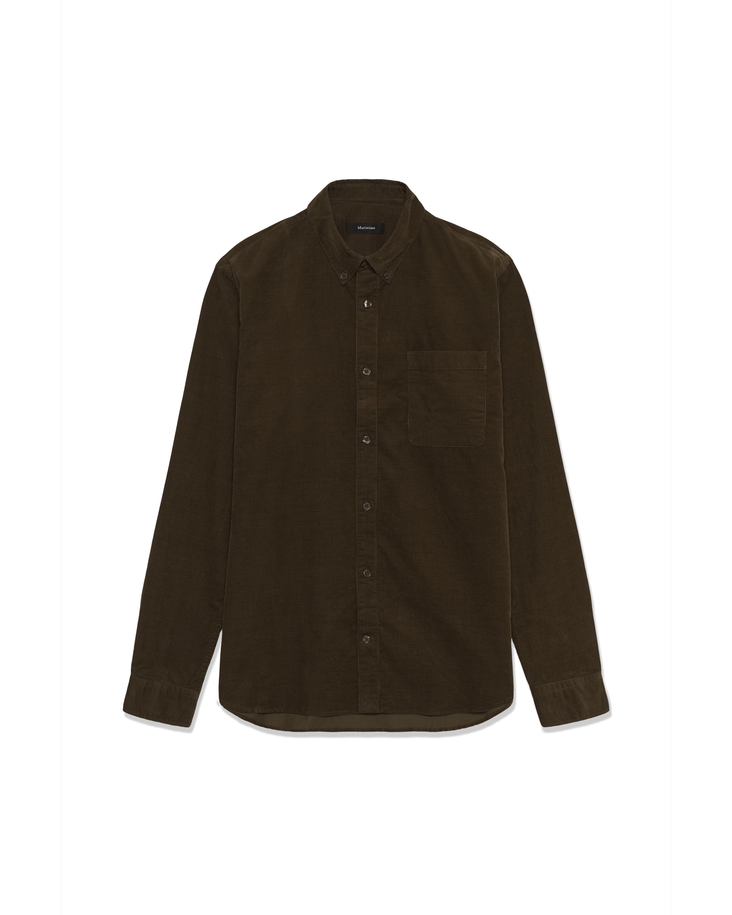 Matinique - Ajuste regular Camisa en marrón: frente