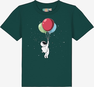 watabout.kids Shirt 'Little Balloon Astronaut' in Green: front
