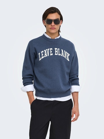 Pullover 'ONSPINE' di Only & Sons in blu: frontale