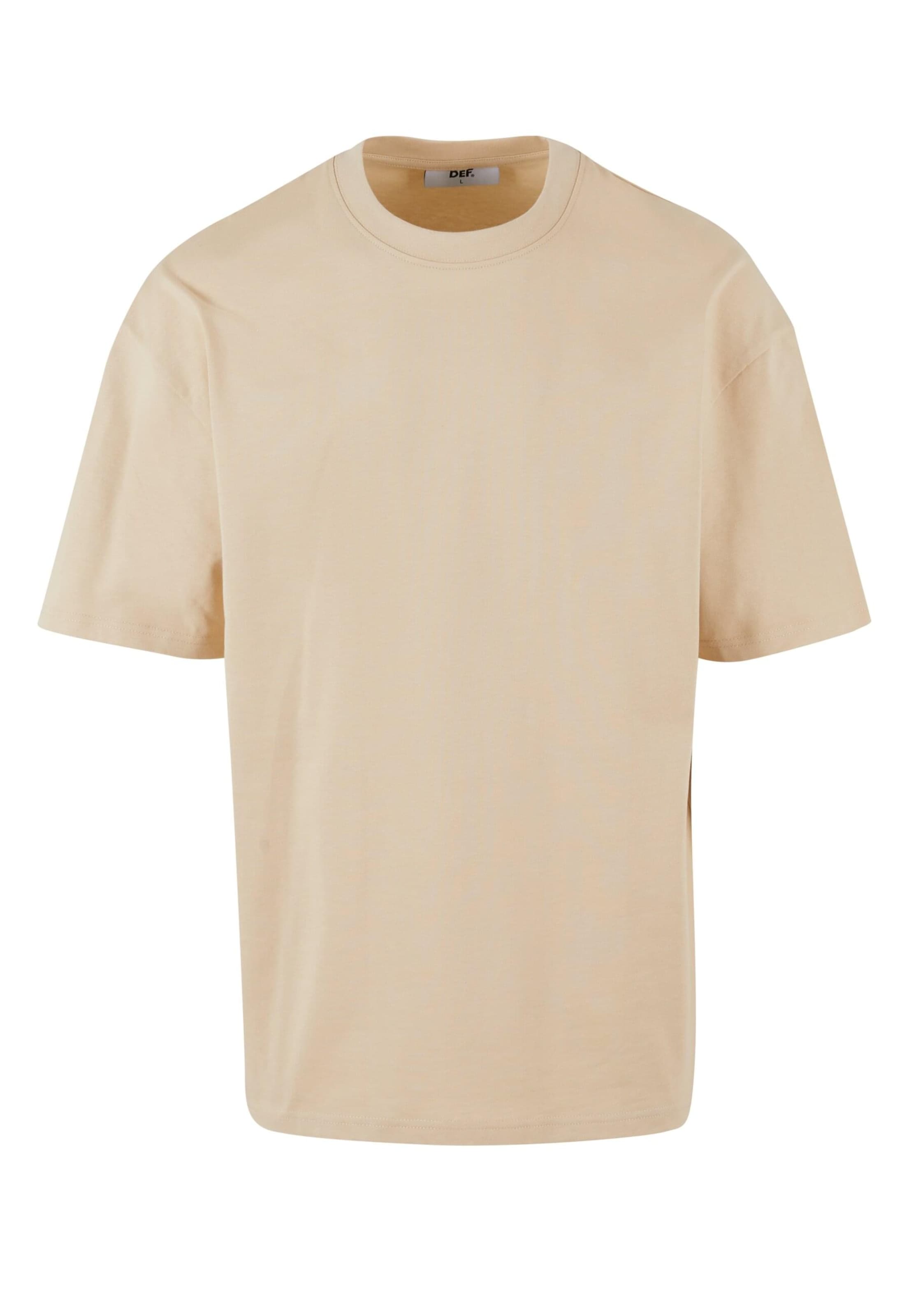 T-Shirt DEF en beige : devant