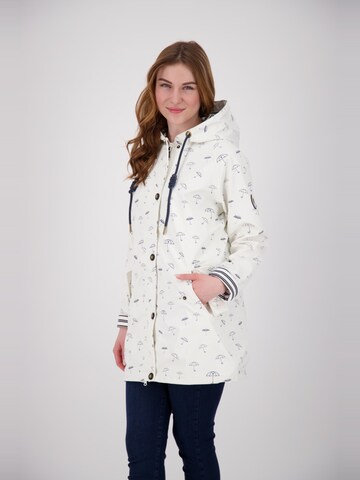 ankerglut Functionele mantel 'Regenjacke Friesennerz Ankerglutbucht Damen Übergangsjacke Kapuze' in Wit