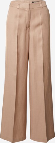 Wide Leg Pantalon COMMA en marron : devant