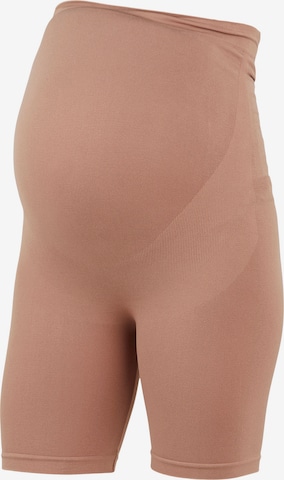 MAMALICIOUS Skinny Shorts  'Tia Jeanne' in Braun: predná strana