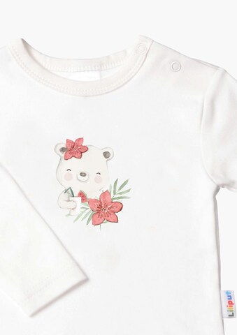 LILIPUT Langarmshirt mit niedlichem 'Happy Bear'-Print in Weiß