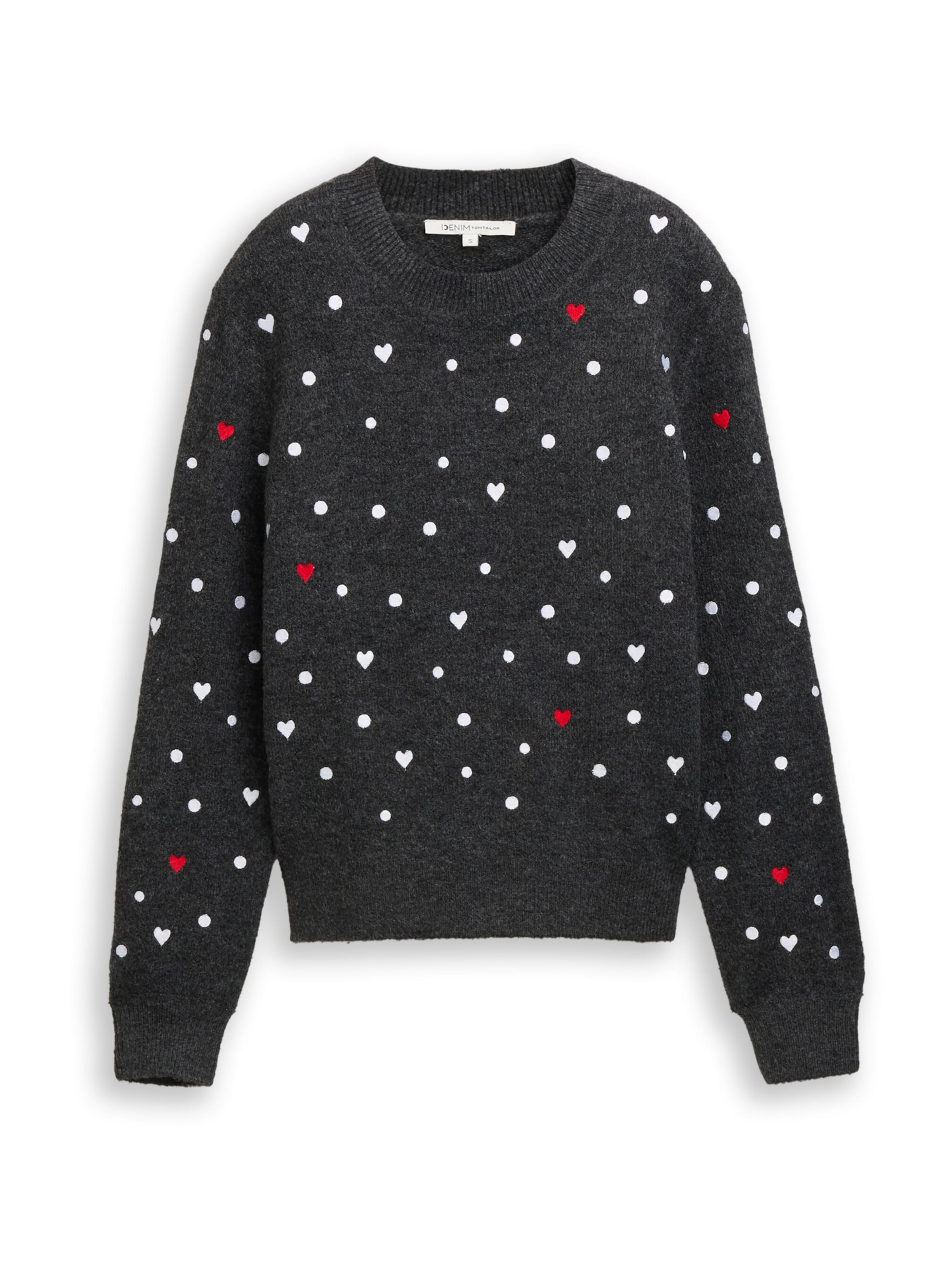 TOM TAILOR DENIM Pullover in Grau: Vorderseite