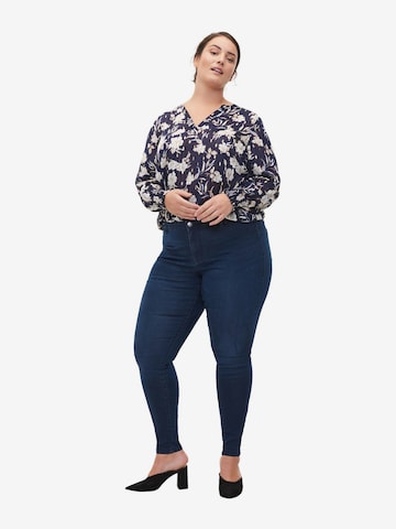 Zizzi Skinny Jeggings in Blauw: voorkant