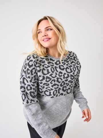 Pull-over ONLY Carmakoma en gris : devant