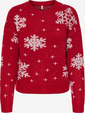 Pull-over 'XMAS ' ONLY en rouge : devant