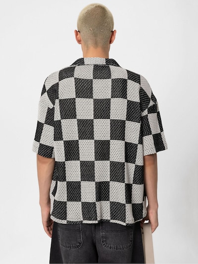 VAMOS CLO Button Up Shirt in Grey / Black, Item view