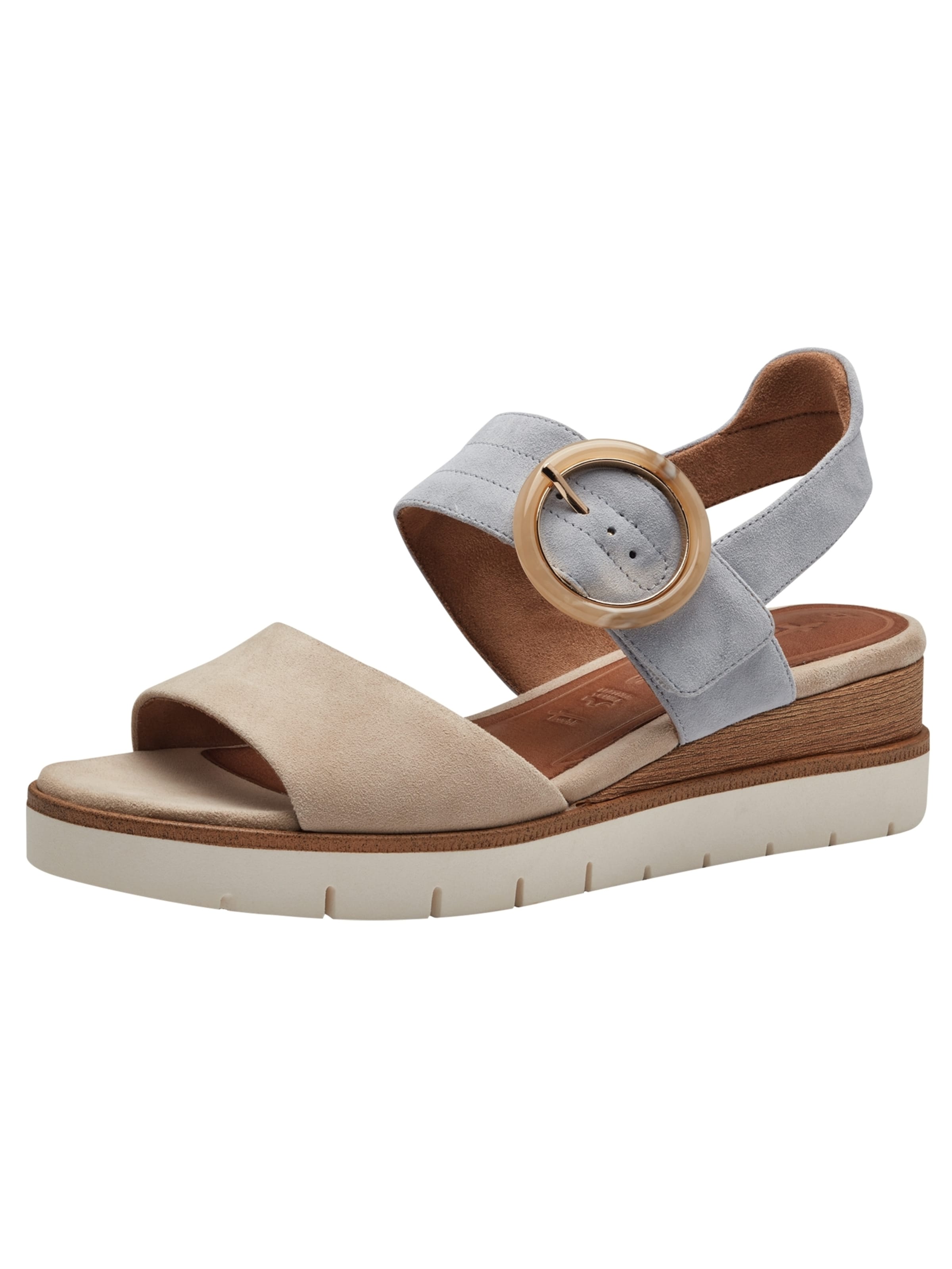 Tamaris Sandaal in Beige: voorkant