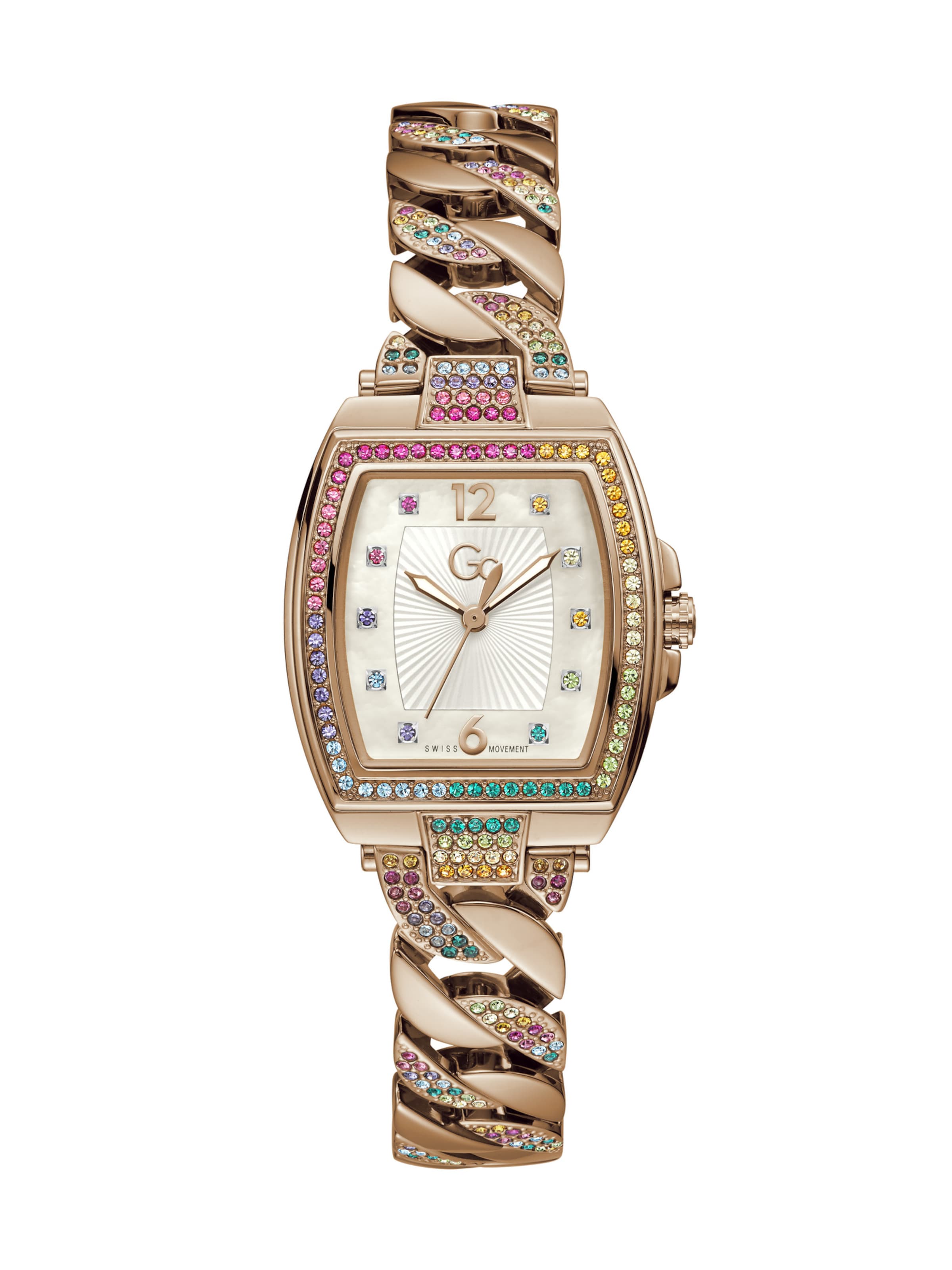 Gc Analoguhr 'Couture Tonneau' in Gold: Vorderseite