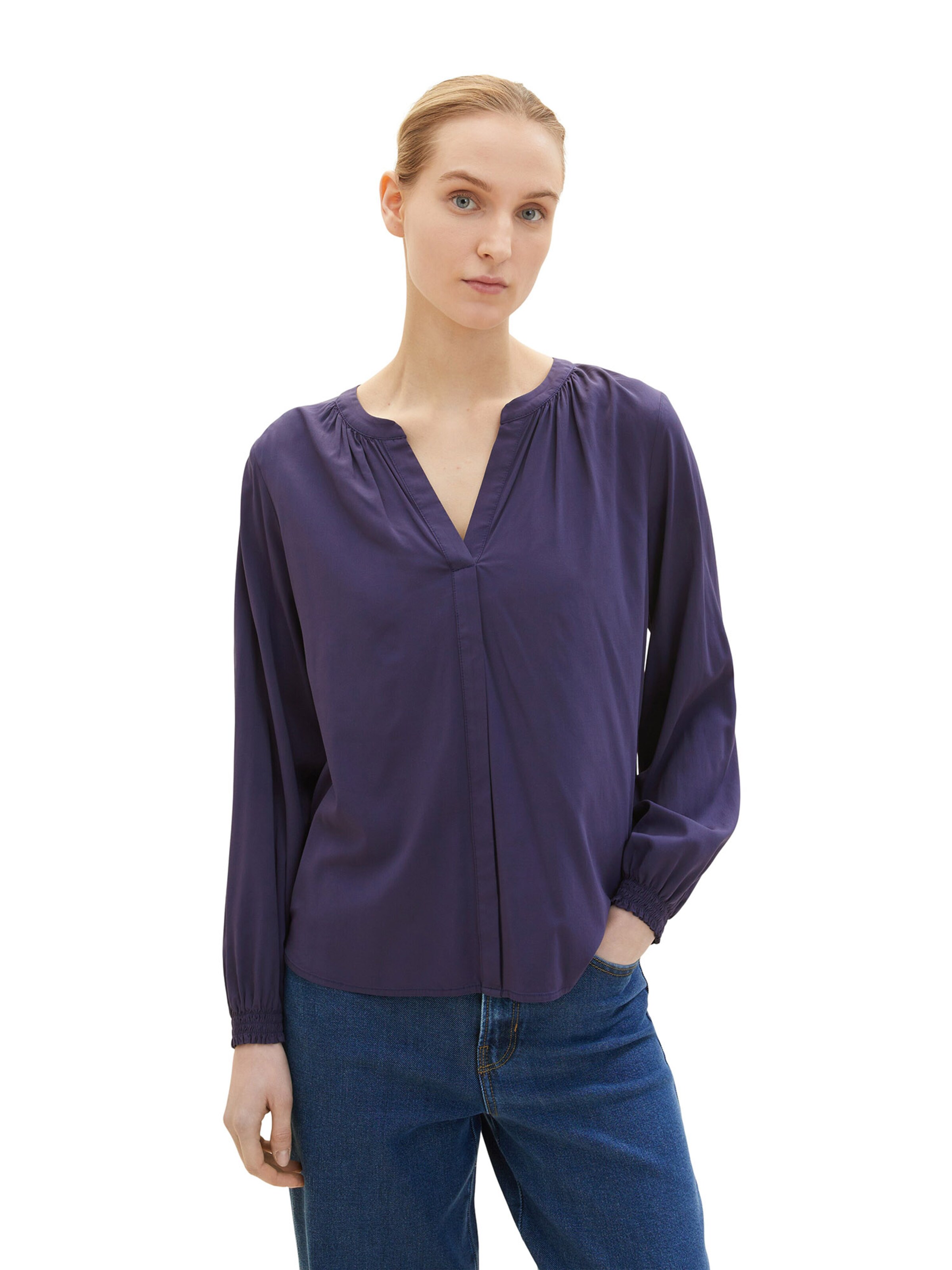 TOM TAILOR Blouse in Blue: front